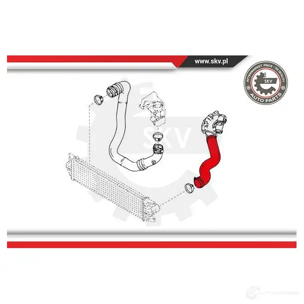 Патрубок интеркулера ESEN SKV ZC 164D 24skv814 5901947362549 1424797604 изображение 3