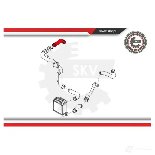 Патрубок интеркулера ESEN SKV 24skv010 5901947327944 9WXB R 4393887 изображение 3