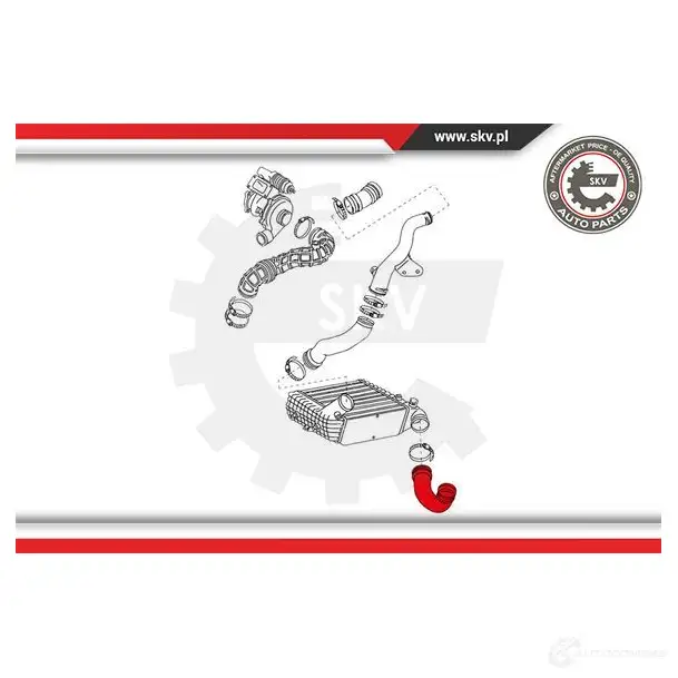 Патрубок интеркулера ESEN SKV 4393956 WPC HTH 24skv079 5901947333952 изображение 2