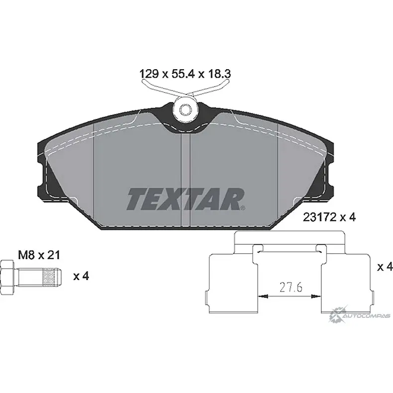 Комплект тормозов, дисковый тормозной механизм BrakeBox, Pad and Disc Kit TEXTAR 89000 0056 1193588956 89005600 89000 0056 0 1 изображение 0