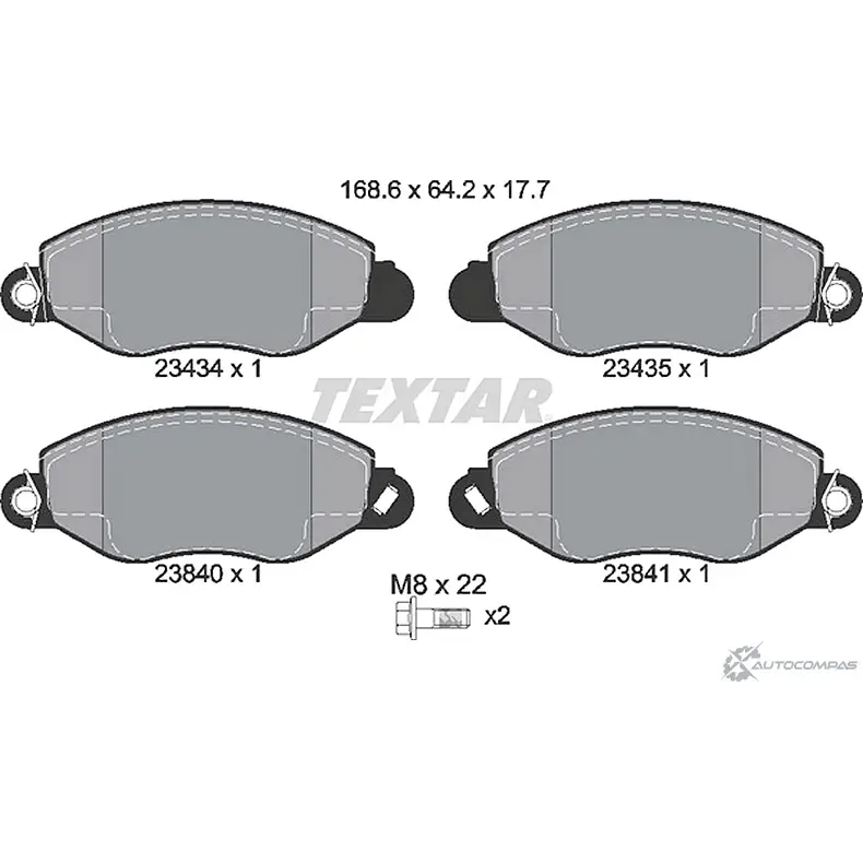 Комплект тормозов, дисковый тормозной механизм BrakeBox, Pad and Disc Kit TEXTAR 89000 0066 0 1 89006600 1193588966 89000 0066