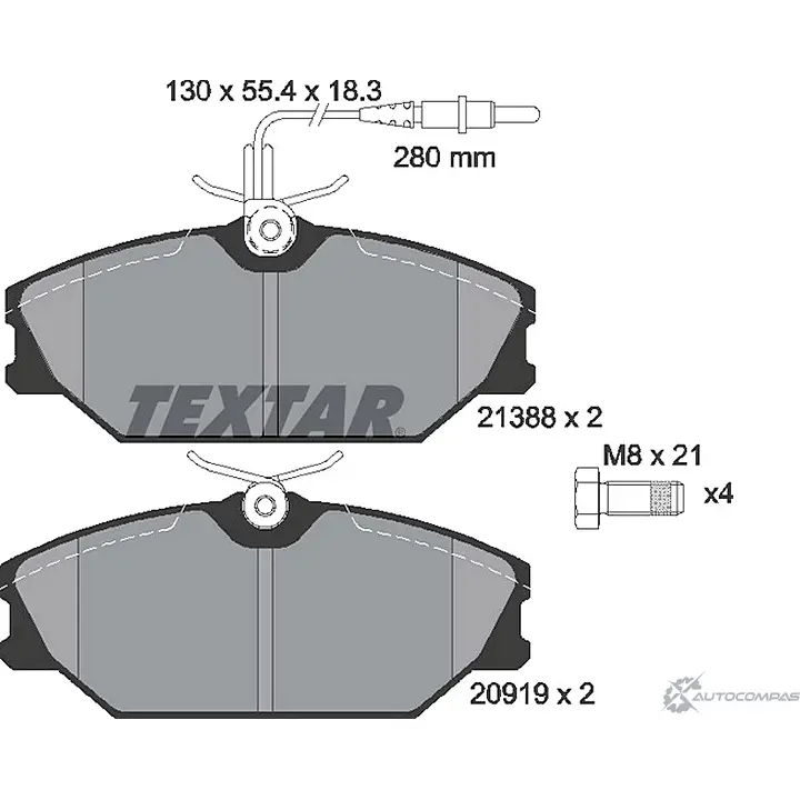 Комплект тормозов, дисковый тормозной механизм BrakeBox, Pad and Disc Kit TEXTAR 89000 0107 89010700 1193589007 89000 0107 0 1 изображение 0