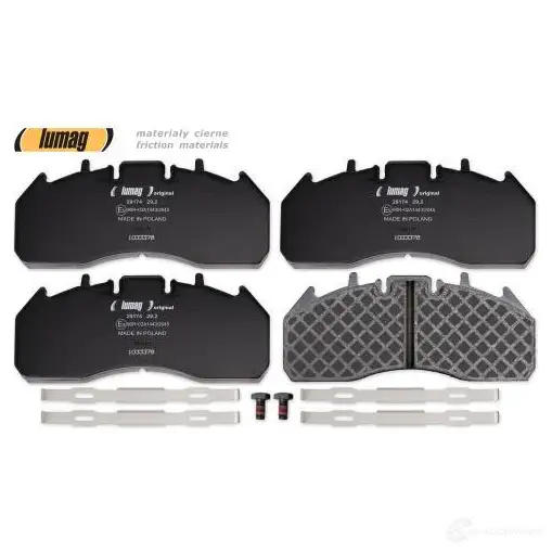 Тормозные колодки, комплект LUMAG 846O G3 291740090300 1437545787