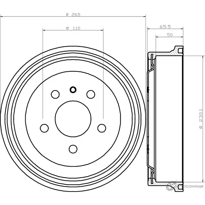 Тормозной барабан MINTEX MBD063 98100 0226 98100 0226 0 1 829055 изображение 0