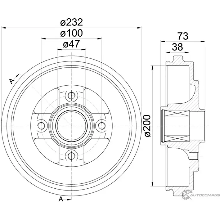 Тормозной барабан MINTEX 98100 0278 0 1 829130 MBD257 98100 0278 изображение 0