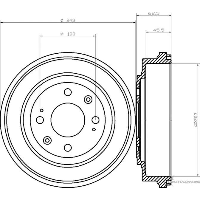 Тормозной барабан MINTEX WAJJAD F MBD268 5028740704854 829140
