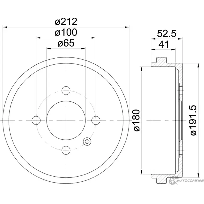 Тормозной барабан MINTEX 829168 MBD301 V0KWO 98100 0227 0 1 изображение 0