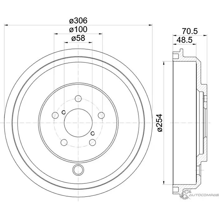 Тормозной барабан MINTEX MBD340 98100 0360 98100 0360 0 1 829203