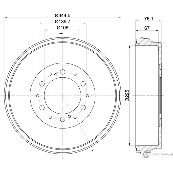 Тормозной барабан MINTEX MBD403 1437029422 RL P8YP