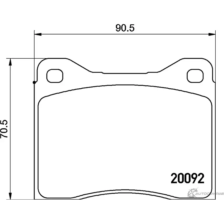 Тормозные колодки дисковые, комплект MINTEX 829275 2 0092 MDB1024 7015D82 изображение 0