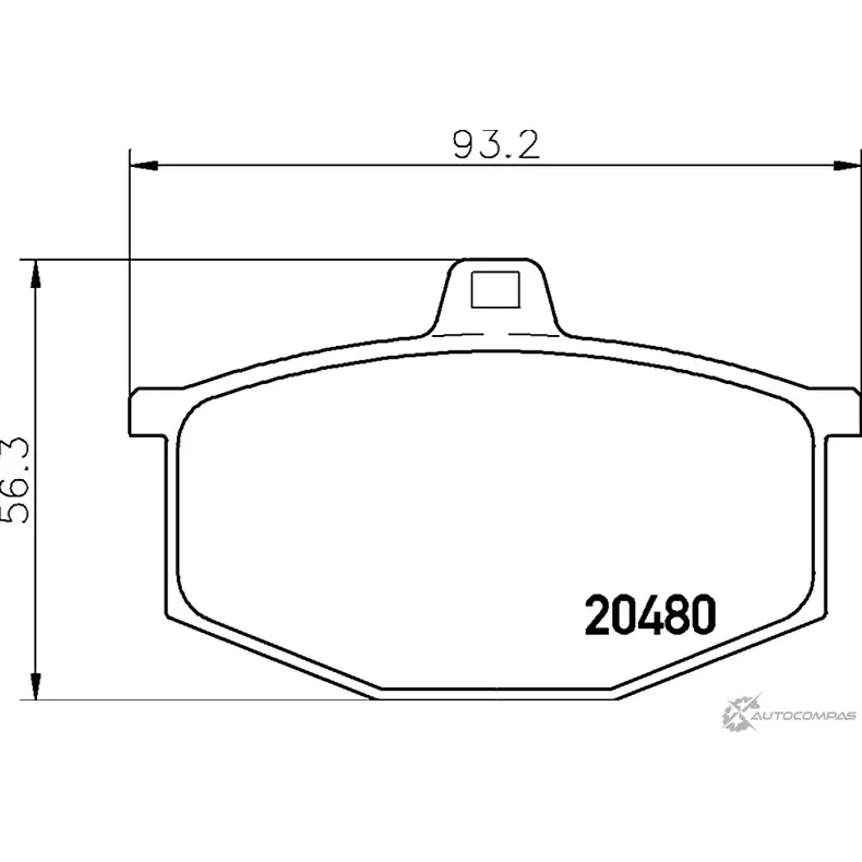 Тормозные колодки дисковые, комплект MINTEX 829318 MDB1118 204 80 791D57 изображение 0