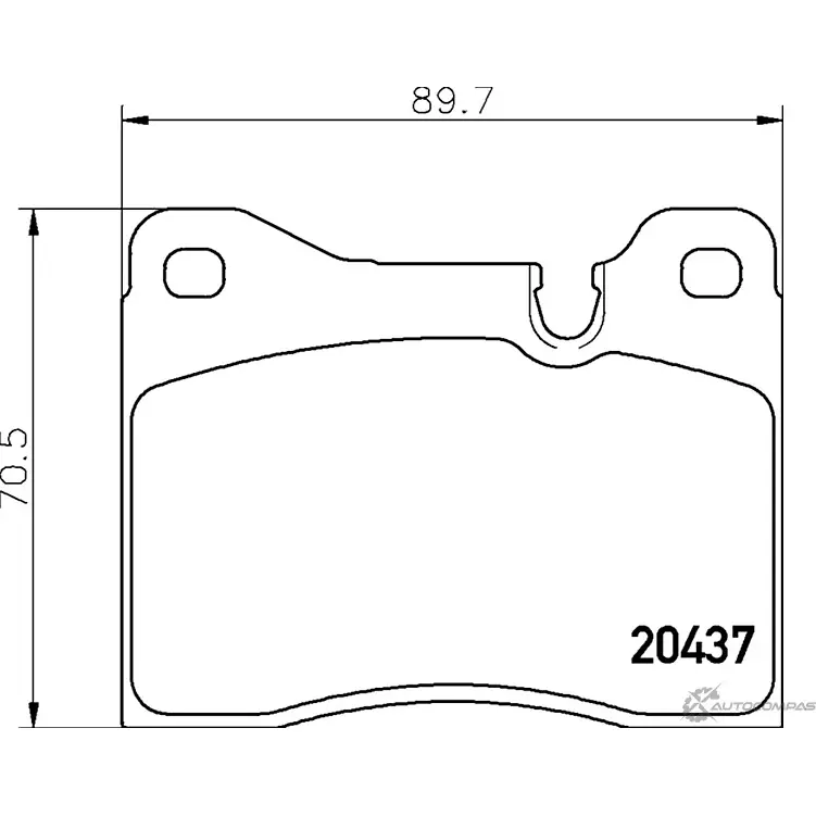 Тормозные колодки дисковые, комплект MINTEX 7015D163 MDB1121 829321 2 0437 изображение 0