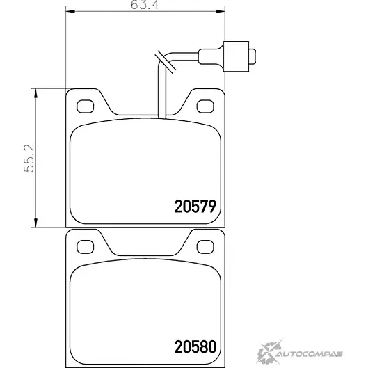Тормозные колодки дисковые, комплект MINTEX MDB1146 20580 2 0579 829340 изображение 0