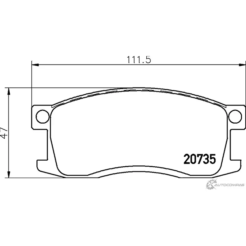 Тормозные колодки дисковые, комплект MINTEX 829369 7103D176 MDB1185 2 0735 изображение 0