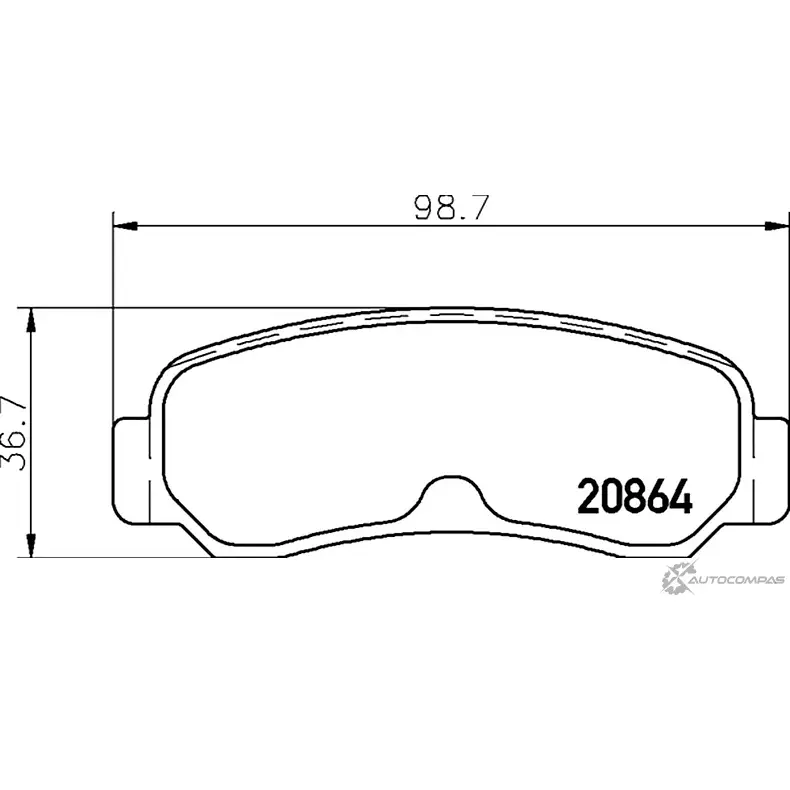Тормозные колодки дисковые, комплект MINTEX 7100D246 2086 4 829380 MDB1198 изображение 0
