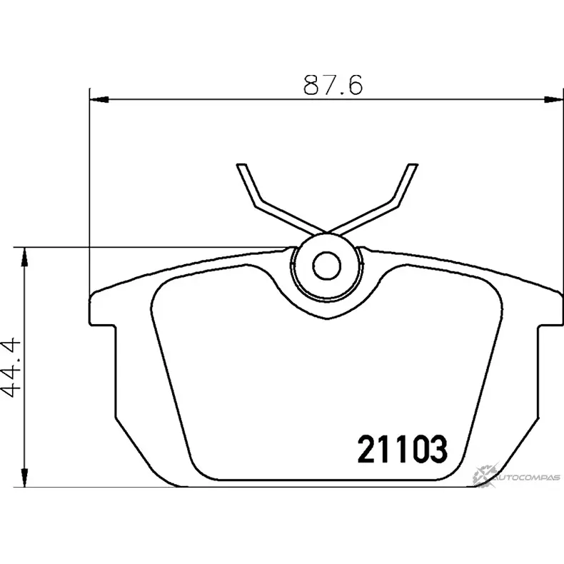 Тормозные колодки дисковые, комплект MINTEX 829457 21 103 6XSX4HL MDB1309