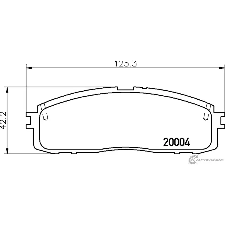Тормозные колодки дисковые, комплект MINTEX MDB1322 829470 7206D304 200 04 изображение 0