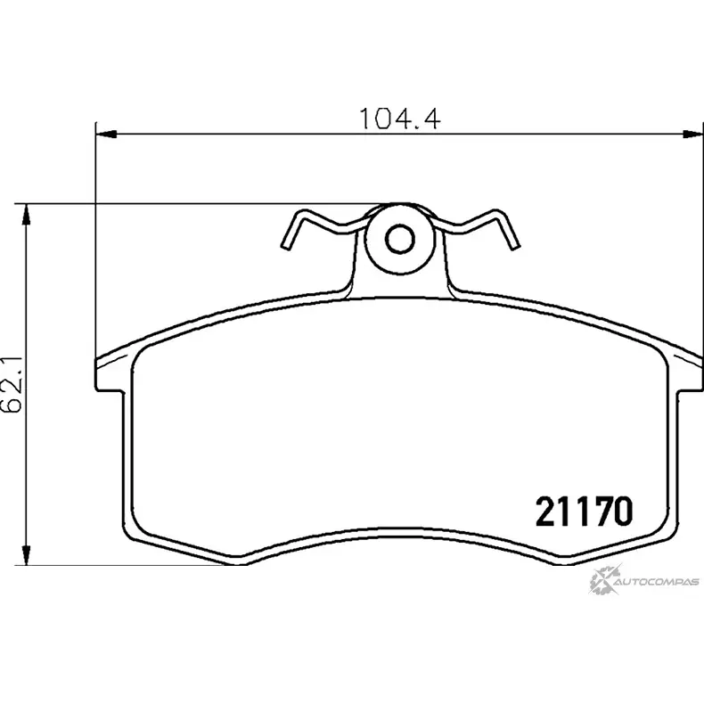 Тормозные колодки дисковые, комплект MINTEX 2 1170 KH8ZNTJ MDB1353 829493