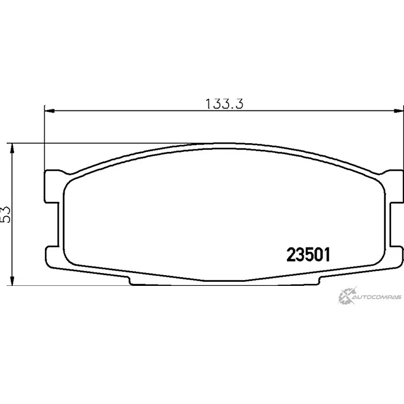 Тормозные колодки дисковые, комплект MINTEX MDB1449 H6GCS0 2350 1 829576 изображение 0