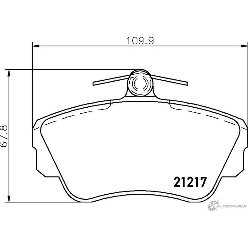 Тормозные колодки дисковые, комплект MINTEX 21 217 8H2AVX7 MDB1466 829590
