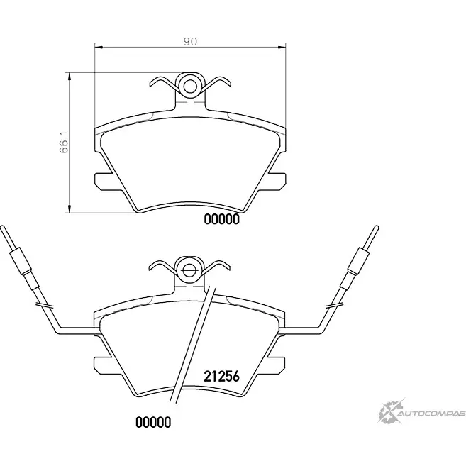Тормозные колодки дисковые, комплект MINTEX 2125 6 MDB1472 829595 7216D353 изображение 0