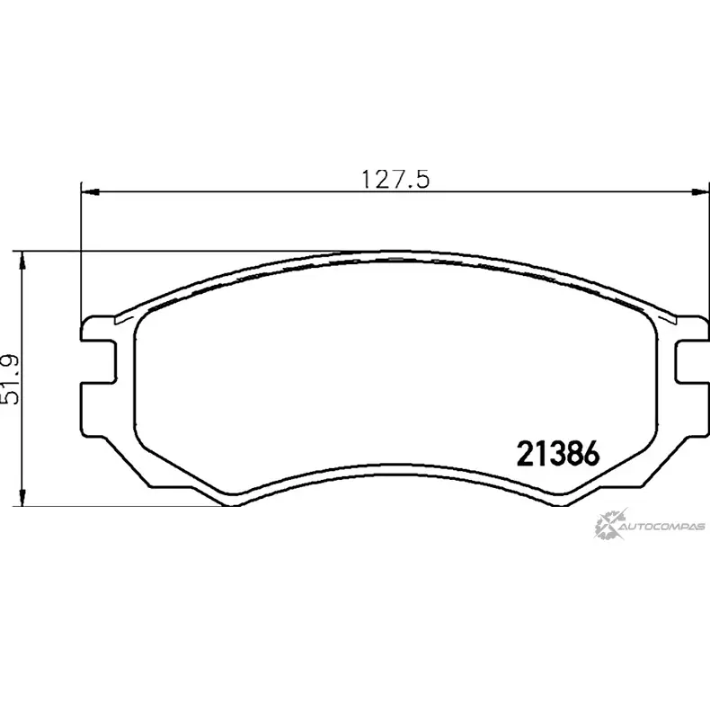 Тормозные колодки дисковые, комплект MINTEX 829621 7428D549 MDB1500 21 386 изображение 0