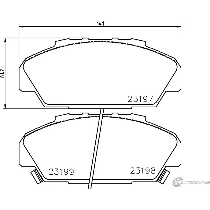 Тормозные колодки дисковые, комплект MINTEX 829653 2319 7 23198 MDB1534 изображение 0