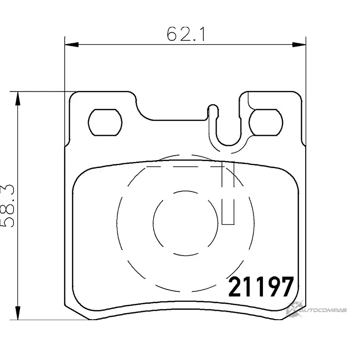 Тормозные колодки дисковые, комплект MINTEX 7314D426 829681 2119 7 MDB1565