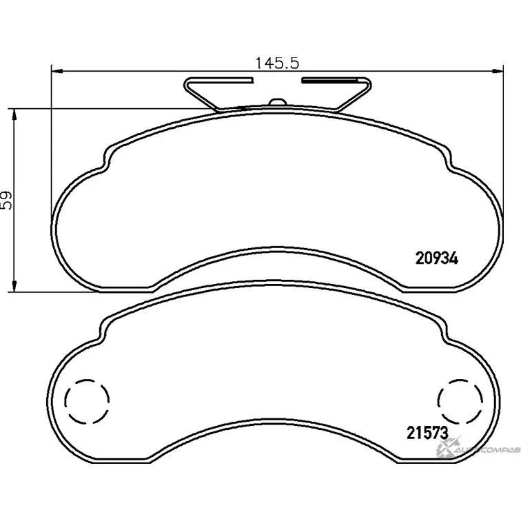 Тормозные колодки дисковые, комплект MINTEX MDB1649 829751 21573 2 0934 изображение 0