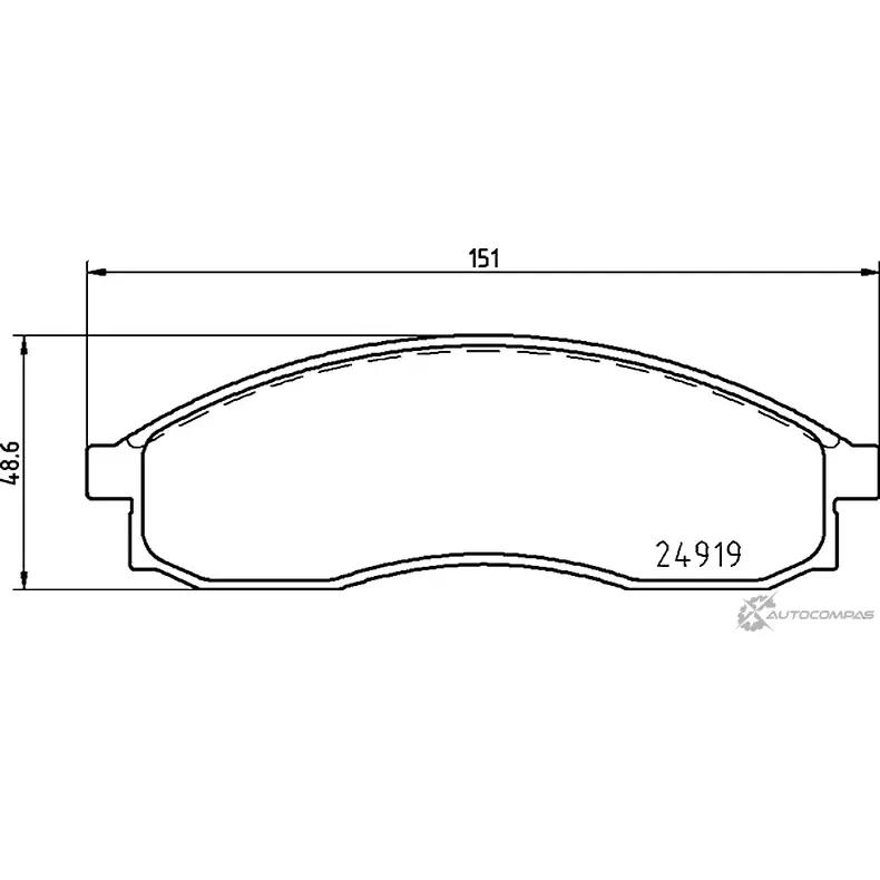 Тормозные колодки дисковые, комплект MINTEX ILZMPU 2 4919 MDB1681 829770 изображение 0