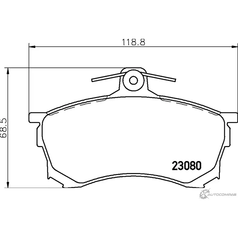 Тормозные колодки дисковые, комплект MINTEX 829809 MDB1726 QG4H3Z 230 80 изображение 0