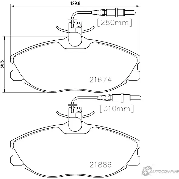 Тормозные колодки дисковые, комплект MINTEX MDB1732 21886 829815 2167 4 изображение 0