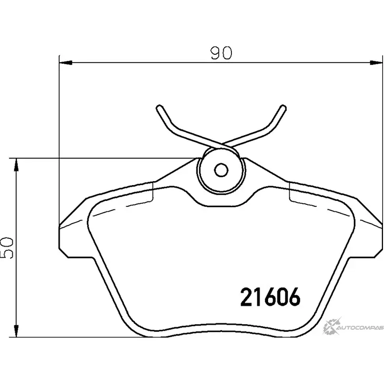 Тормозные колодки дисковые, комплект MINTEX 8676D1477 829825 MDB1742 2 1606 изображение 0