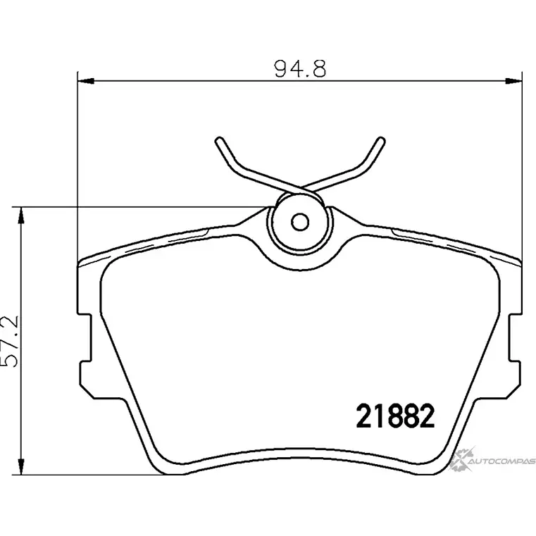 Тормозные колодки дисковые, комплект MINTEX 7580D706 2188 2 829827 MDB1744