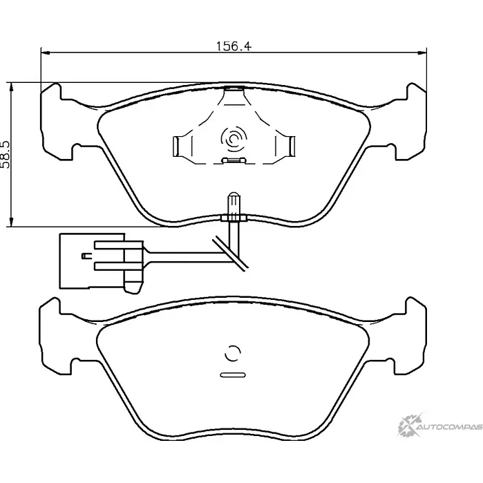 Тормозные колодки дисковые, комплект MINTEX 829880 DSNW P 5028740033787 MDB1810