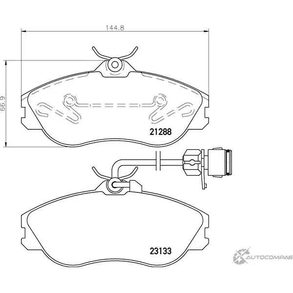 Тормозные колодки дисковые, комплект MINTEX MDB1820 211 38 829890 21288 изображение 0