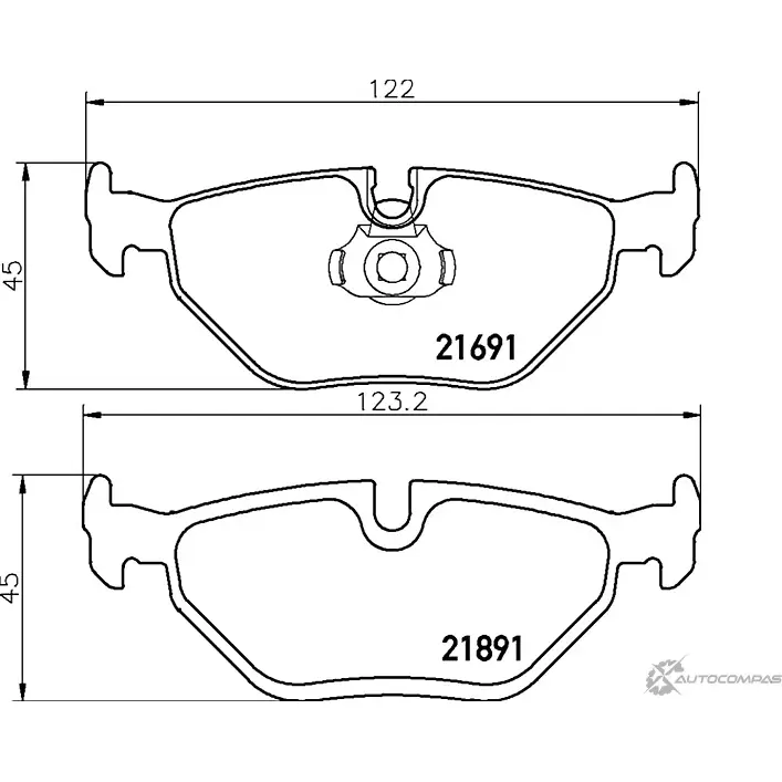 Тормозные колодки дисковые, комплект MINTEX 216 91 MDB1879 21891 829935 изображение 0