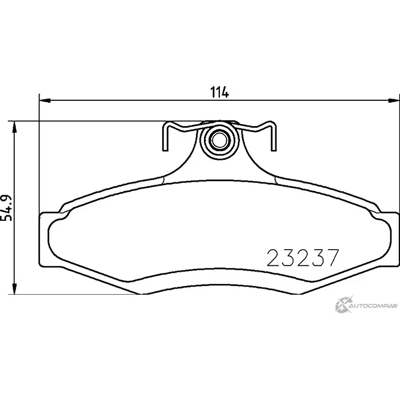 Тормозные колодки дисковые, комплект MINTEX 829953 MDB1899 23 237 7591D724