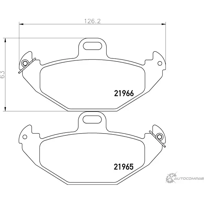 Тормозные колодки дисковые, комплект MINTEX 21966 2196 5 829978 MDB1925 изображение 0