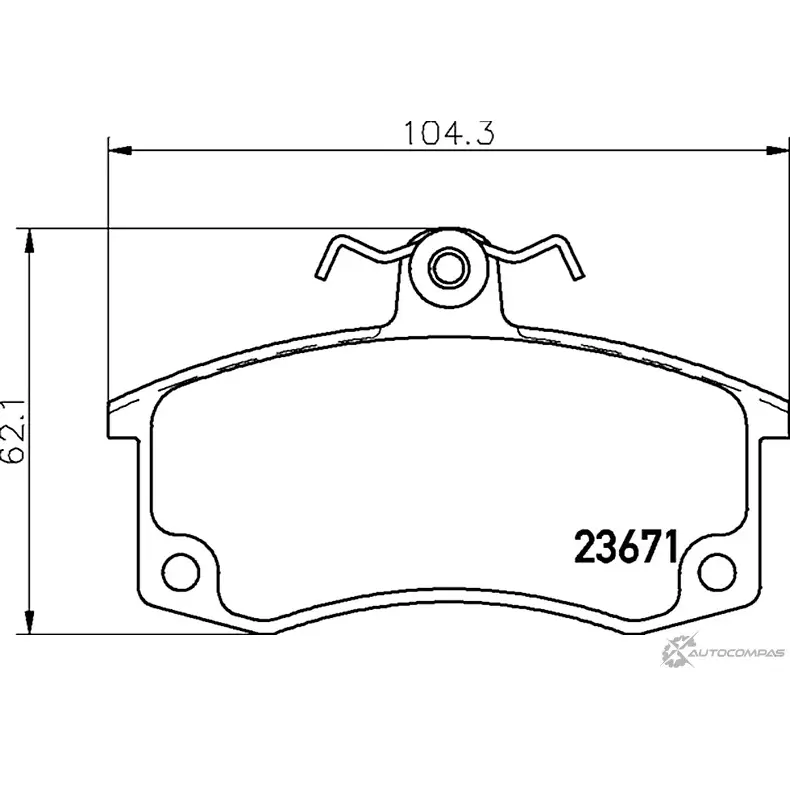 Тормозные колодки дисковые, комплект MINTEX MDB1932 SE1CR0 23 671 829984