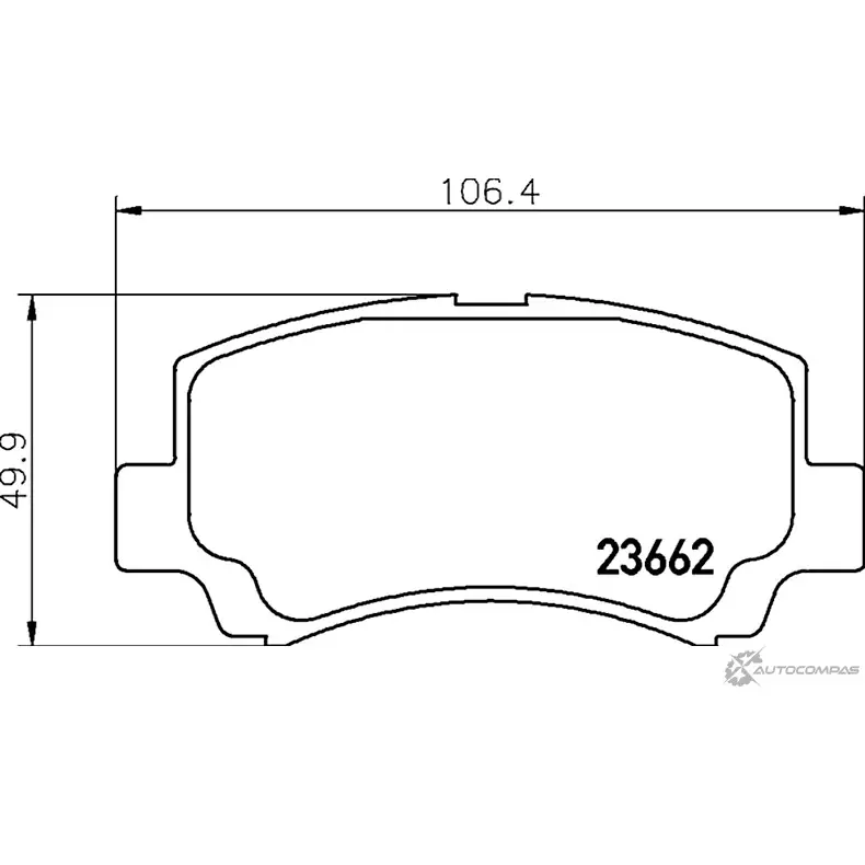 Тормозные колодки дисковые, комплект MINTEX 236 62 MDB1945 HC9TO 829996 изображение 0