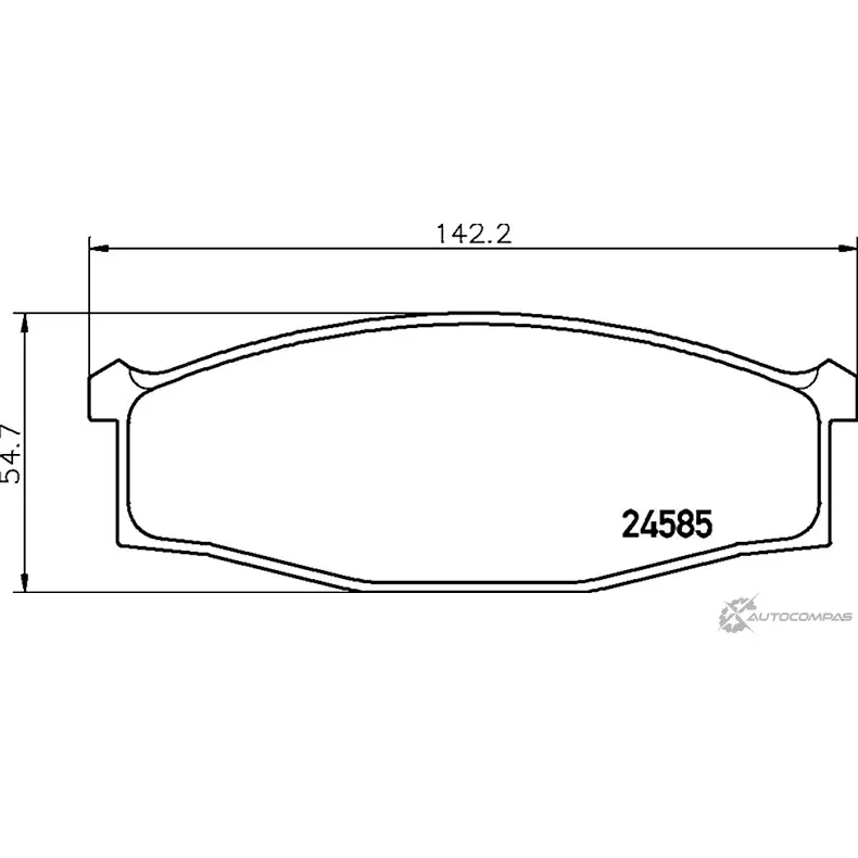Тормозные колодки дисковые, комплект MINTEX 830049 EH8U5Q 2458 5 MDB2025