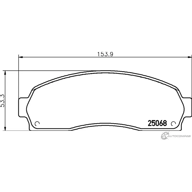 Тормозные колодки дисковые, комплект MINTEX 7706D833 2 5068 MDB2086 830096