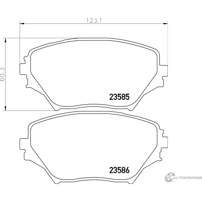 Тормозные колодки дисковые, комплект MINTEX 830151 MDB2155 235 85 23586 изображение 0