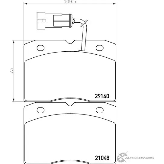 Тормозные колодки дисковые, комплект MINTEX 21 048 29140 MDB2156 830152 изображение 0