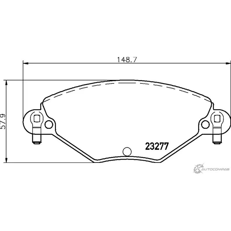 Тормозные колодки дисковые, комплект MINTEX 232 77 830182 MDB2187 HO997YY