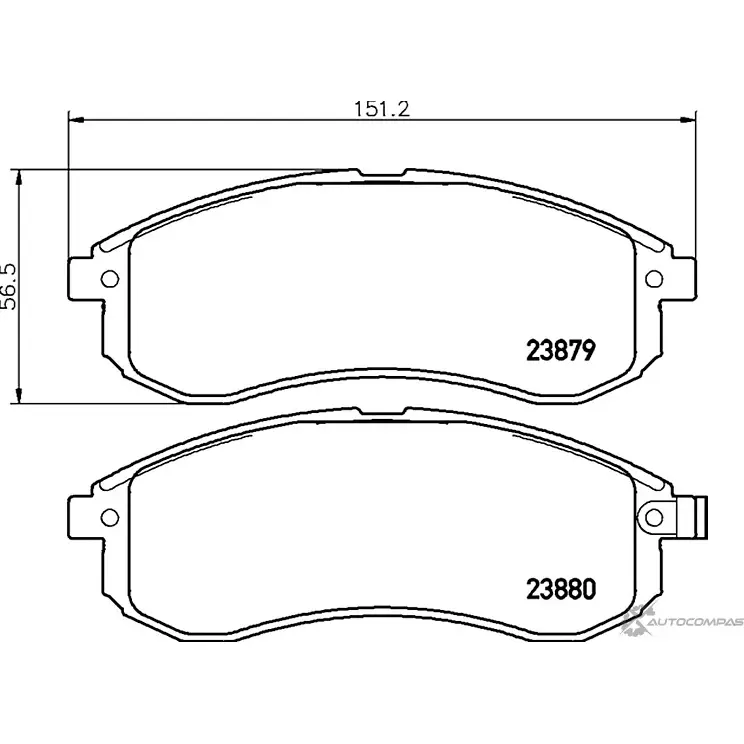 Тормозные колодки дисковые, комплект MINTEX 238 79 MDB2252 830225 23880