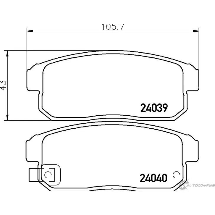 Тормозные колодки дисковые, комплект MINTEX 830259 2403 9 24040 MDB2290 изображение 0