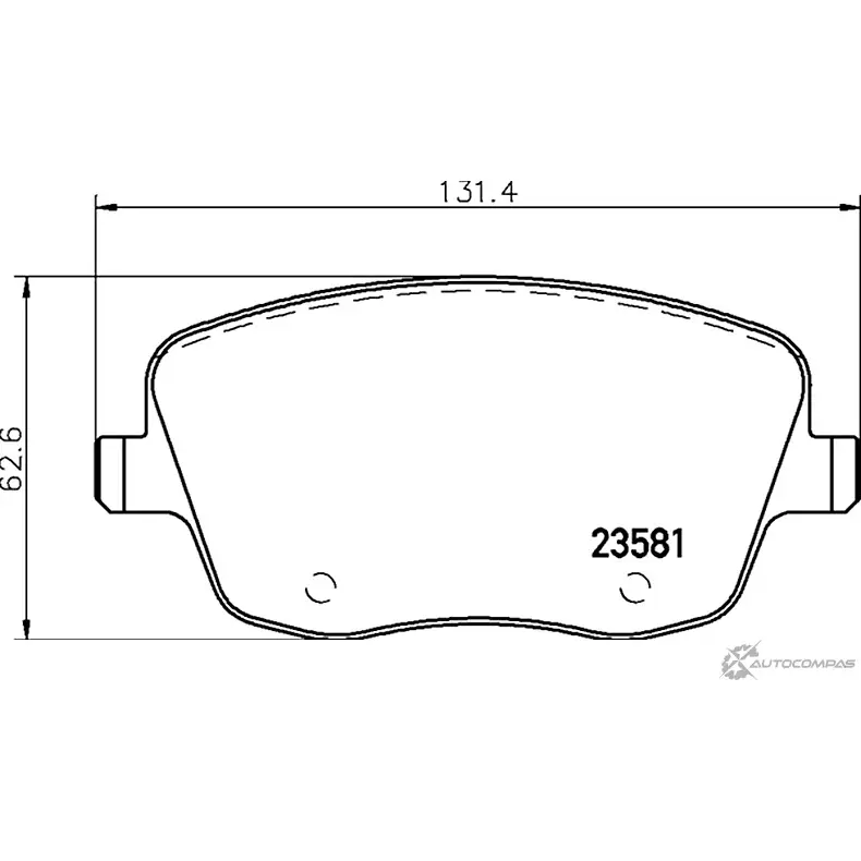 Тормозные колодки дисковые, комплект MINTEX 830263 MDB2294 2 3581 8555D1437