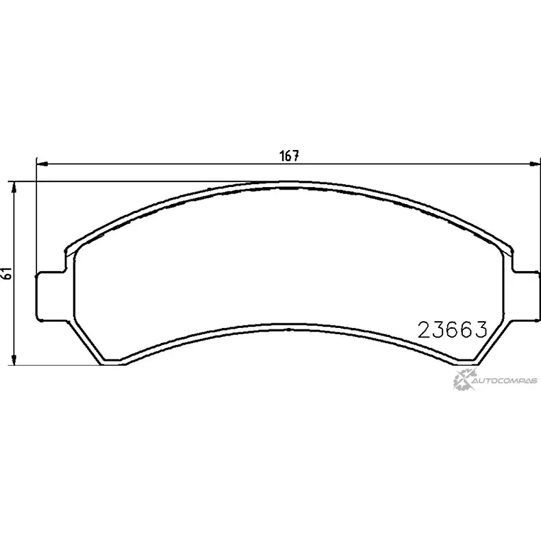 Тормозные колодки дисковые, комплект MINTEX 830267 MDB2298 2366 3 7593D726 изображение 0